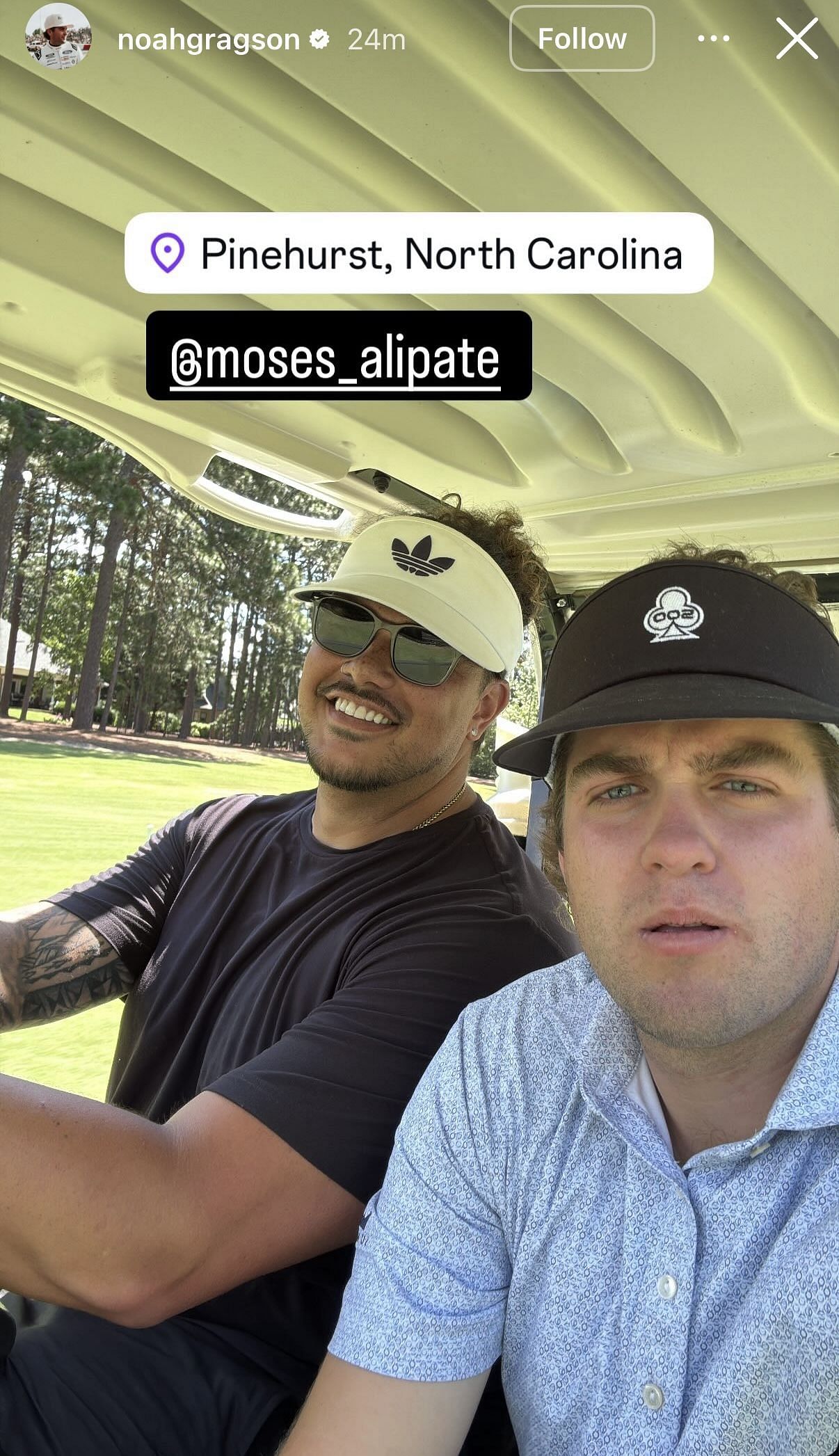 Screenshot via Instagram - @noahgragson